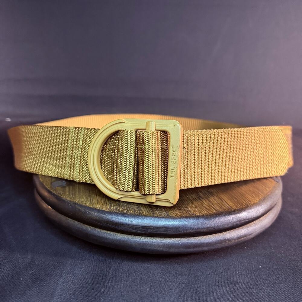 Tru-Spec Nylon Range Belt Size XL 24/7 Tactical Gun Coyote Metal Buckle 4085006